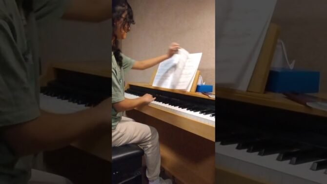 Anushka is playing “A nightingale sang in Barkeley Square”, from ABRSM piano exam pieces grade 8